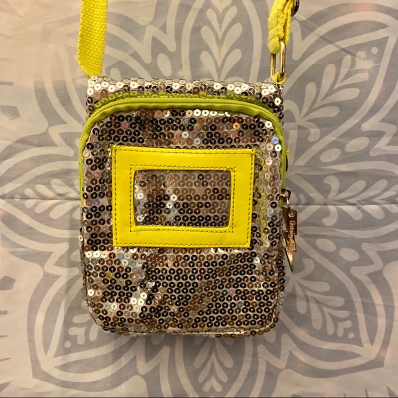 Silver Sequin/ Neon Trim Betseyville Crossbody - Picture 4 of 4